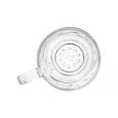 Libbey 5303 19 1/2 oz Glass Thumbprint Stein - Clear, Durable, Handled (24/Case) - Chicken Pieces