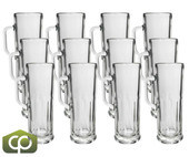 Libbey 5001 21 oz Frankfurt Mug - Tall Glass, Paneled Design (12/Case) - Chicken Pieces