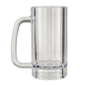 GET 00086-1-SAN-CL 16 oz Clear SAN Plastic Beer Mug - Large Handle (24/Case) - Chicken Pieces