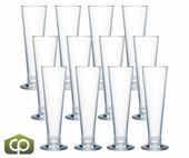 Strahl N411603 16 3/4 oz Design Footed Pilsner, Glass Like Appearance (12/Case) - Chicken Pieces