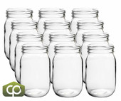 Libbey 92103 16 oz Drinking Jar (12/Case) - Rustic Glassware for Cocktails - Chicken Pieces