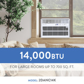 Denali Aire® 14,000 BTU 115-Volt Window Air Conditioner - Efficient Cooling - Chicken Pieces