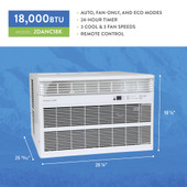 Denali Aire® 18,000 BTU 230-Volt Window Air Conditioner - Efficient Cooling - Chicken Pieces