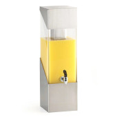 Cal-Mil 3 gal Beverage Dispenser with Ice Tube - Acrylic Tank, Stainless Base - Chicken Pieces