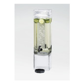 Cal-Mil 3 gal Beverage Dispenser with Ice Tube - Acrylic Container, Clear Base - Chicken Pieces