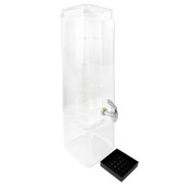 Cal-Mil 3 gal Beverage Dispenser with Infuser - Acrylic Container, Clear Base - Chicken Pieces