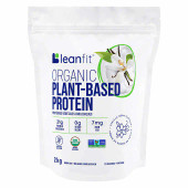 LEANFIT Organic Plant Protein, Vanilla Bean Flavour - Muscle Recovery Support - Chicken Pieces