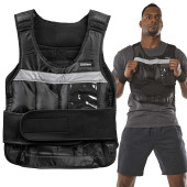 Econofitness Reflective Weighted Adjustable Vest - 0.57 kg - 9.1 kg (1.25 lb. - 20 lb.) - Chicken Pieces