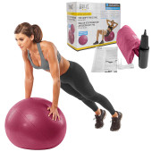 Everlast Exercise Ball and Stretch Bands Kit - Complete Workout Set - Chicken Pieces