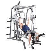 Marcy All-in-One Smith Machine Home Gym System with Pulley System and Adjustable Pads - Chicken Pieces