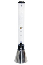 Beer Tubes 100 oz. Tall Metal Conic Beer Tower - Ideal for Bars and Restaurants - Chicken Pieces