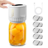 Electric Cordless Mason Jar Vacuum Sealer Kit for Wide-Mouth & Regular-Mouth Mason Jars