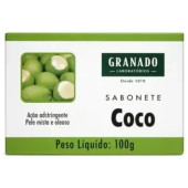Granado Coco Bar Soap - Moisturizing Coconut Cleanser (12 Case) 100g - Chicken Pieces