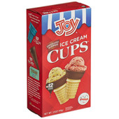 JOY Chocolate Dipped Flat Bottom Cake Ice Cream Cone - 120/Case (24cases/PALLET)- TOTAL 2880 CONES - Chicken Pieces
