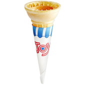 JOY #1 Pointed Bottom Jacketed Cake Ice Cream Cone Dispenser Pack - 1056/Case (24cases/PALLET)- TOTAL 25344 CONES - Chicken Pieces