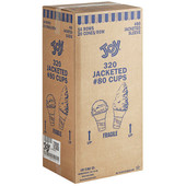JOY #80 Flat Bottom Jacketed Cake Cone - 320/Case | Perfect for Large Servings (24 cases/PALLET)- TOTAL 25344 CONES - Chicken Pieces