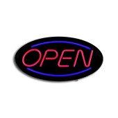 Cleaner's Supply Eye-Catching "OPEN" LED SIGN - 18 3/4" X 9 1/2" X 1" - Chicken Pieces