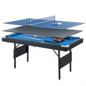 Chicken Pieces CP Multifunctional 3-in-1 Game Table - Billiard, Table Tennis, and Dining Table Combo for Indoor Use 