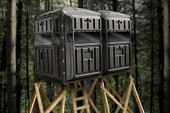 advantage Advantage Hunting 4-Person Ground Blind with QP Kit - Whitetail Camouflage Deer Blind, Quick Setup 