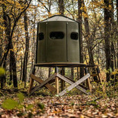  Maverick 5-Shooter GX Deer Blind, Brown with Tinted Windows – 360° Visibility 