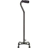  Drive Medical Foam Grip Four Point Cane - Adjustable Height with Offset Handle 
