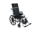  Drive Medical Viper Plus GT Full Reclining Wheelchair, Detachable Desk Arms, 18" Seat 