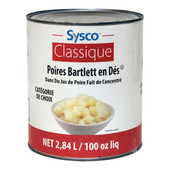 Sysco Classic Pear Diced In Juice 2.84LT/100oz