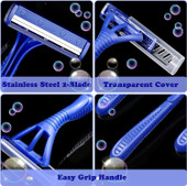 Blue Twin Blade Disposable Razors - Affordable and Efficient (100/PACK)