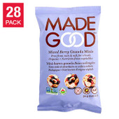 MadeGood Mixed Berry Granola Minis - 28 Packs, 24g Each - Burst of Berry Goodness- Chicken Pieces