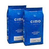 Caffe Cimo Azzurro Dark Espresso Whole Coffee Beans - 2 x 2 kg - Bold and Authentic Italian Coffee- Chicken Pieces