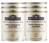Ghirardelli 3.12 lb. Sweet Ground White Chocolate Flavored Powder 6 Packs