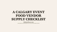 A Calgary Event Food Vendor Supply Checklist