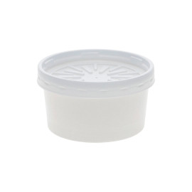 Pactiv 16oz White Paper Soup Containers, with Lid | 250UN/Unit, 1 Unit/Case