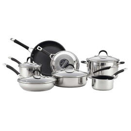 Circulon SteelShield Nonstick Stainless Steel 11-Piece Cookware Set