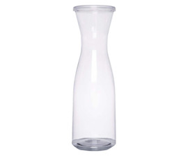 Fineline Platter Pleasers 3405-CL Disposable 35 oz. Clear Plastic Carafe  with Lid