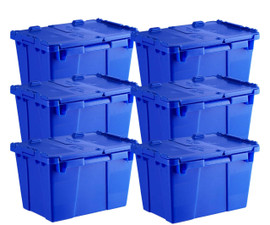 Orbis Grey Plastic FliPak® Stack-N-Nest Storage Tote With Lid - 22L x 15W  x 13D