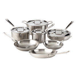 KitchenAid 3-Ply Base Stainless Steel Cookware Set, 12-Piece - Elevate Your Culinary Craftsmanship with Elegance