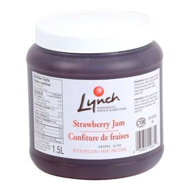 Lynch Strawberry Jam, With Pectin, Trans Fat Compliant | 1.5L/Unit, 6 Units/Case