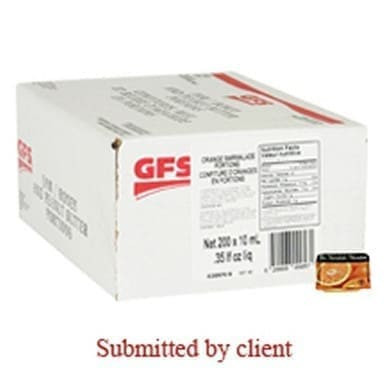 Gordon Choice GFS Pure Orange Marmalade Jam, Portion | 10ML/Unit, 200 Units/Case