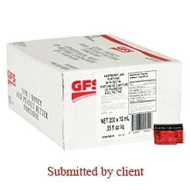 Gordon Choice GFS Raspberry Jam, With Pectin, Portion | 10ML/Unit, 200 Units/Case