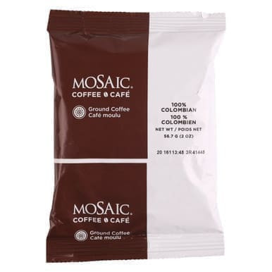 Mosaic 2oz Light Colombian Coffee, 100 Percent | 2 oz/Unit, 96 Units/Case