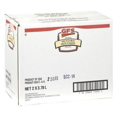 Gordon Choice GFS Prepared Yellow Mustard, Trans Fat Compliant | 3.78L/Unit, 2 Units/Case