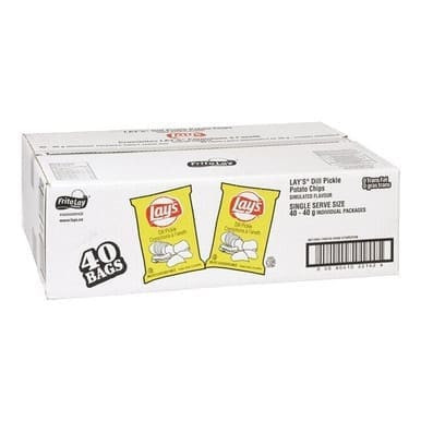 Lay's Dill Pickle Potato Chips, Trans Fat Compliant | 40G/Unit, 40 Units/Case