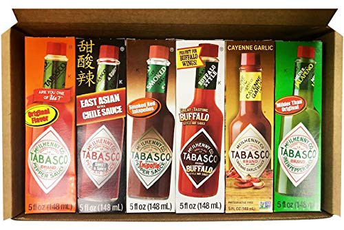 Tabasco Hot Sauce, 6 Flavor Variety Gift Pack Bundle-5oz each