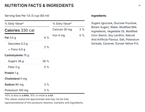 MCLEAN Topping Caramel-4 L