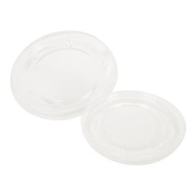 Gordon Choice GFS Clear Plastic Flat Lids, For 3.25oz-4oz Portion Cup | 120UN/Unit, 20 Units/Case