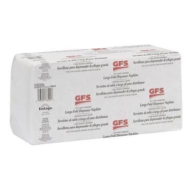 Gordon Choice GFS  Disposable Napkins, 1Ply White 5 X 6.5In | 500UN/Unit, 12 Units/Case