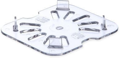 Carlisle 1/6 Size Clear Plastic Drain Insert Shelves | 1UN/Unit, 6 Units/Case