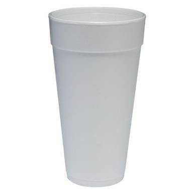 DART 24oz White Foam Cups | 500UN/Unit, 1 Unit/Case