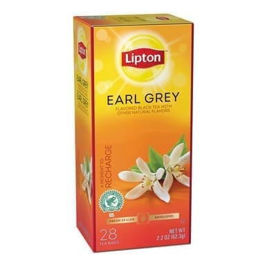 Lipton Black Earl Grey Tea, Subtle Bergamot - 2.2g, 28/Unit, 6 Units/Case